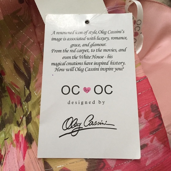 NWT OC Oleg Cassini Dress Size 14 Pink Purple - Picture 8 of 8